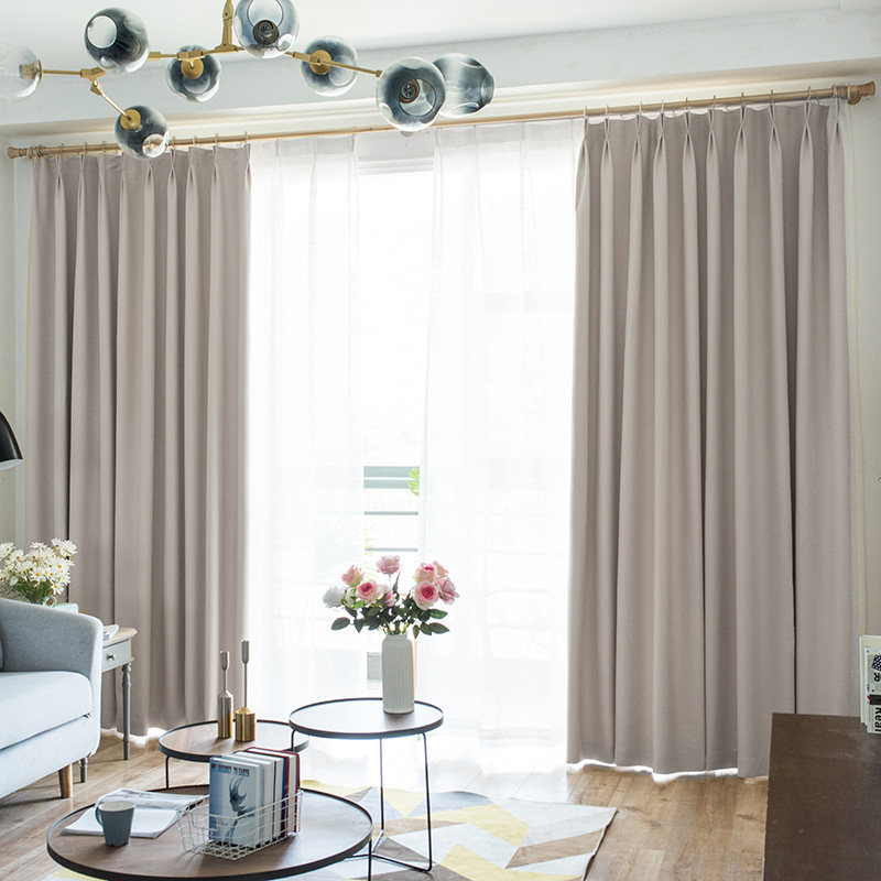 Buy Sunscreen insulation soundproof curtains blackout Nordic minimalist