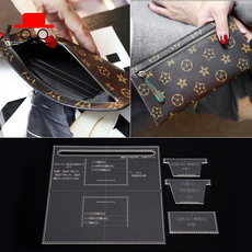 Рукав/kabaw/бумажник 手工皮革皮具diy拉链款长钱包手拿包亚克力版型图纸格样cqb-10