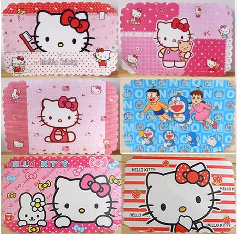 Hello kitty, children's plastic table mat, cartoon waterproof pad for students