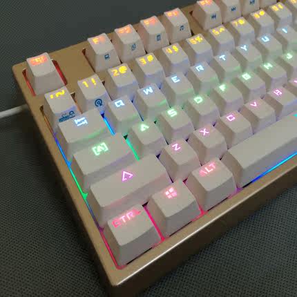 网鱼网咖凯酷104机械键盘87keycool108we84迷你黑轴青轴网吧健盘