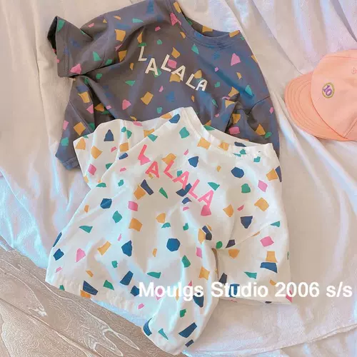 Летняя детская хлопковая брендовая футболка с коротким рукавом, в западном стиле, детская одежда