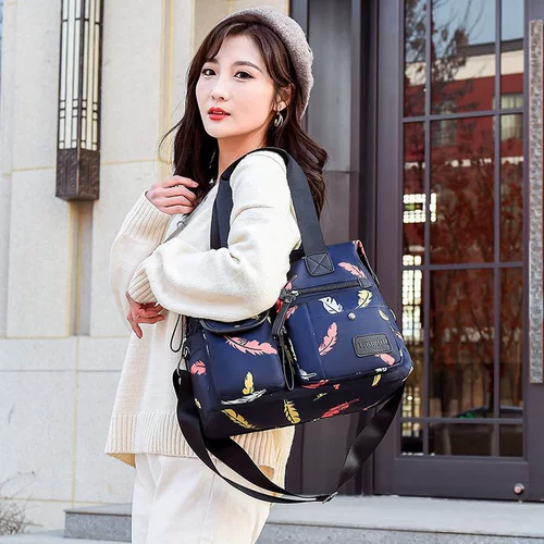 Модная нейлоновая водонепроницаемая универсальная сумка на одно плечо с молнией, барсетка