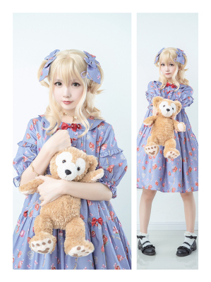 taobao agent Lemon genuine strawberry, Lolita OP, Lolita style, with short sleeve