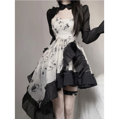 taobao agent Vest, slip dress, set, Chinese style, long sleeve