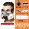 Mặt nạ phòng độc, mặt nạ che kín mặt, mặt nạ bảo hộ chuyên dụng phun sơn, bảo vệ oxy bằng than hoạt tính, khí núi lửa hóa học 