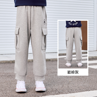 Converse匡威儿童装男童长裤2025冬季新款中大童工装休闲运动裤