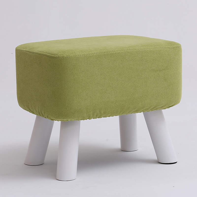 small stool solid wood heightened leather stool square stool creative fashion shoe changing stool fashion fabric sofa low stool bench footstool