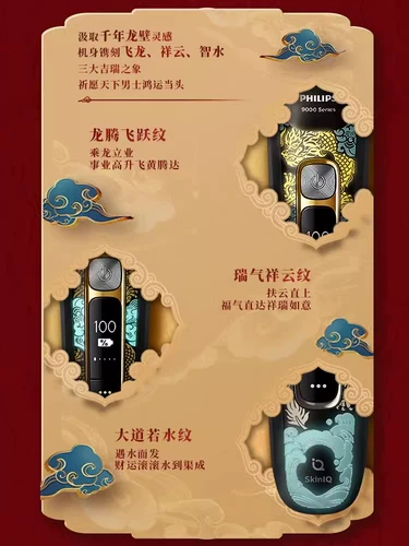 Philips Electric Shaver S9889 Honeycomb 9 серии Dragon Limited Gift Box 2024 Скамея