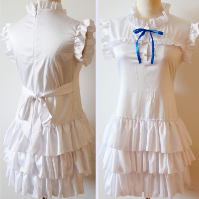 taobao agent That flower/unintellable flower name buds and noodle codes cos clothing clothing milk silk white dress