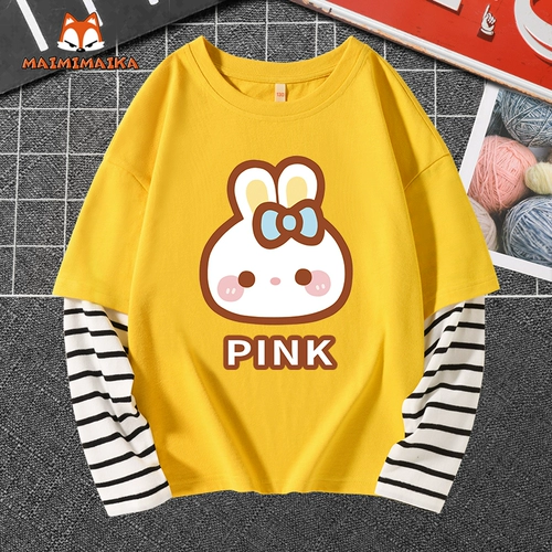 Осенний хлопковый детский базовый приятный телу лонгслив, детская одежда, подходит для подростков, в западном стиле, коллекция 2021