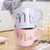 Cốc cà phê Cốc gốm Cốc cà phê nhỏ Châu Âu sang trọng Ins Cặp đôi Mug Nhà Chòm sao Văn phòng Cup - Cà phê