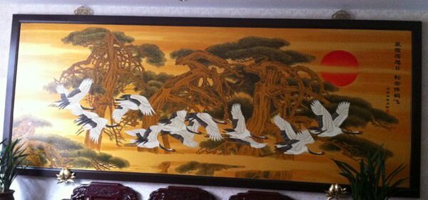 【Hongtai Sheng Lacquerware】 шаньси Пиньяо толчок эмаль устройство экран Подвесная экрана украшения счастье пришло Семейное движение новый Жить подарок