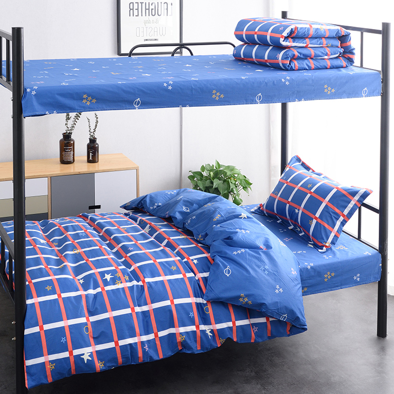 college students' dormitory bedding three piece set of pure cotton quilt set 0.9m bed single set of quilt set