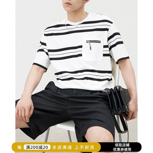 Мужская ретро хлопковая летняя брендовая базовая приятная телу футболка с коротким рукавом для отдыха, свободный крой