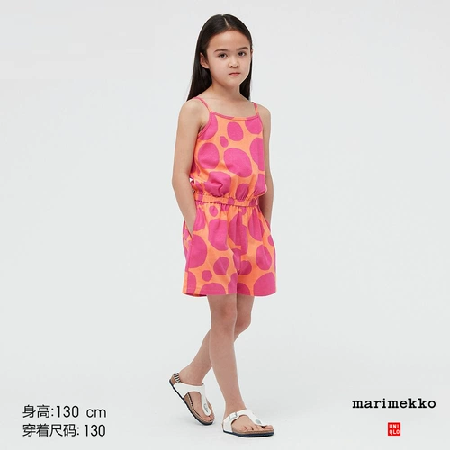 [Кооперативная модель] Детская одежда/девочка Marimekko, соединенное платье (Printed Summer) 438797 Uniqlo