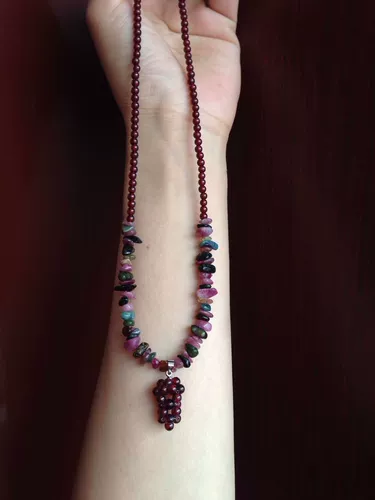 Оригинальная натуральная турмалиновая природная руда из граната, женская модная милая подвеска