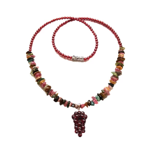 Оригинальная натуральная турмалиновая природная руда из граната, женская модная милая подвеска