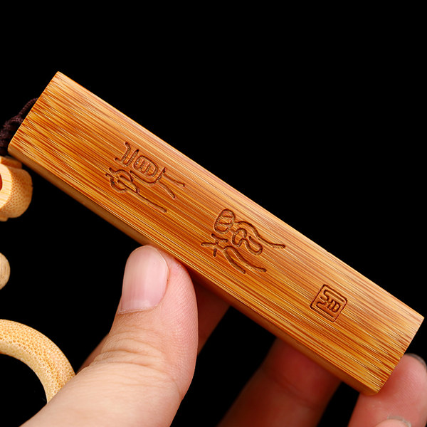 Резная печать из старинного материала из грецкого ореха, подвеска