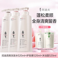 Комплект, освежающий шампунь, кондиционер, гель для душа, контроль жирного блеска, 3 предмета, 520 мл, 520 мл, 520 мл