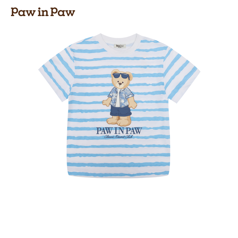 【凑单116.1】【PawinPaw】彩虹条纹T恤