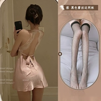 Розовые+черные носки сети