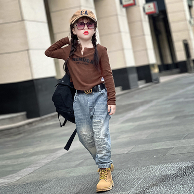 taobao agent Children's sweatshirt for princess, clothing, 2022 collection, western style, autumn, long sleeve