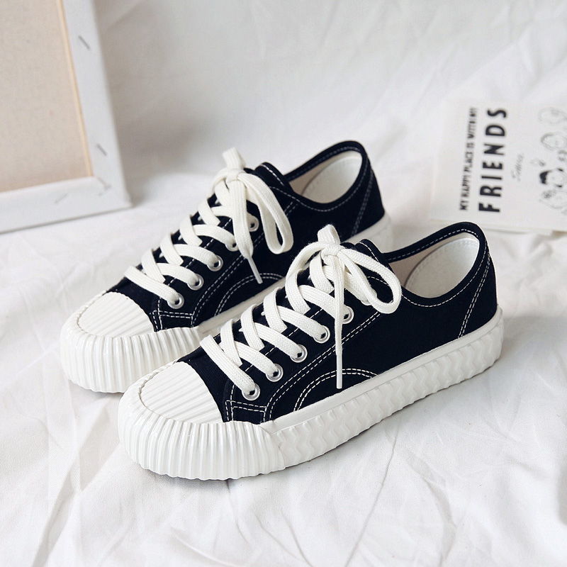 Buy Yellow Biscuit Shoes 2020 Summer Korean Ins Style Canvas Shoes ...