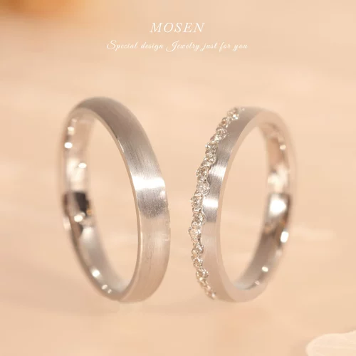 Ювелирное украшение, инкрустация камня, кольцо подходит для мужчин и женщин для влюбленных, золото 750 пробы, легкий роскошный стиль, делается под заказ