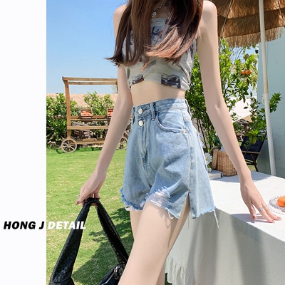 taobao agent Denim skirt, summer thin light shorts, high waist, A-line