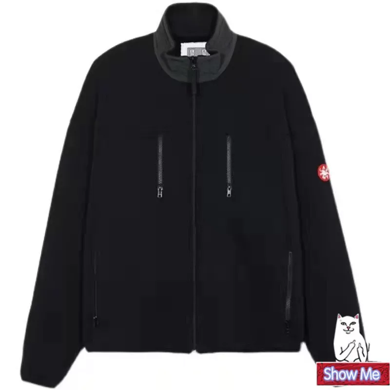 CAVEMPT C.E FURRY 21SS молния, шейк из бархата, японский свободный высокий воротник и куртки в паре