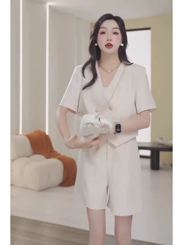 Летняя одежда, элитный пиджак классического кроя, комплект, яркий броский стиль, изысканный стиль