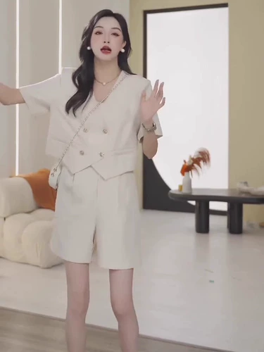 Летняя одежда, элитный пиджак классического кроя, комплект, яркий броский стиль, изысканный стиль