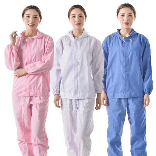 Комбинезон подходит для мужчин и женщин с капюшоном, белая розовая синяя униформа