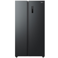 美的605L对开双开门大容量一级变频风冷无霜超薄嵌入式家用电冰箱