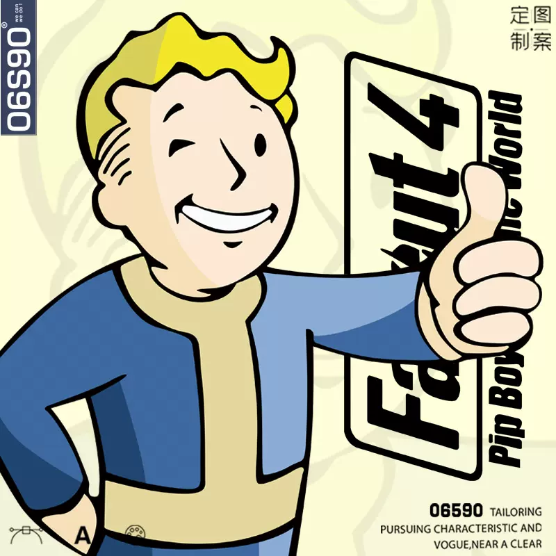 ps4游戏fallout周边辐射4t恤短袖男女学生哔哔小子衣服潮