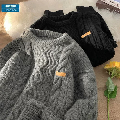 Tide, японский демисезонный свитер, утепленная трикотажная куртка с круглым воротником