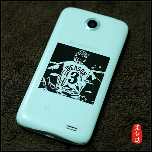 Mu Gongfang 76 человек Ai Iverson Back Silhouette Pad наклейка на мобильный телефон металл