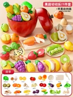 Набор фруктов и овощей с 25 частями [отчитываемые и нарезанные]-Сонд красный яблочный ведро