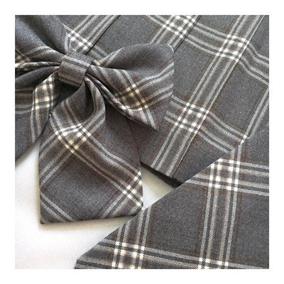taobao agent [Riceball spot] gray grid Blue grid with JK uniform bow tie