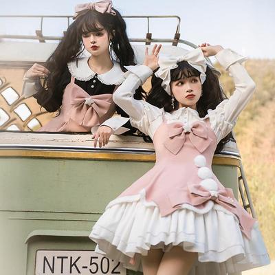 taobao agent Small design purple retro Japanese dress, French retro style, Lolita style