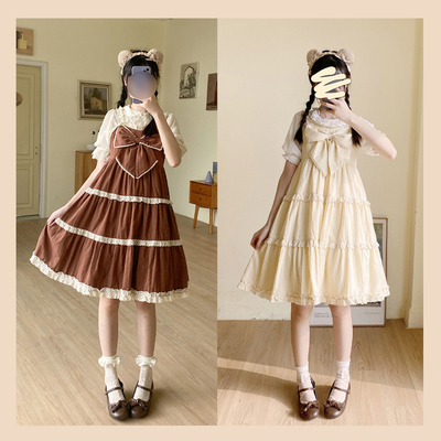 taobao agent [Clearance] Summer night round dance music original lolita three -stage DOLL sensor cotton jsk light LO dress