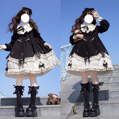 taobao agent Velvet genuine retro dress, Lolita OP, Lolita style
