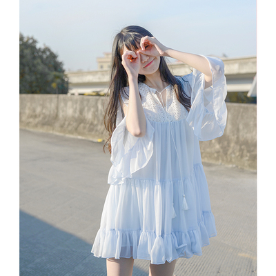 taobao agent Genuine shiffon summer dress, set