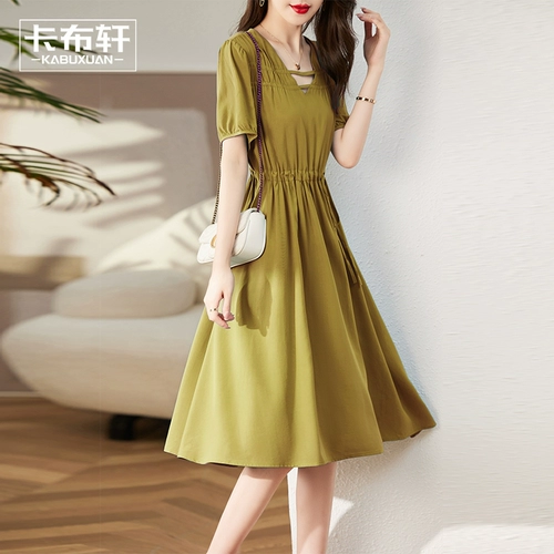 Летнее платье, летняя элитная юбка, подходит для подростков, по фигуре, в западном стиле, А-силуэт