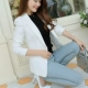 Cai Daifei Xuân / Hè 2021 mới của phụ nữ Hàn Quốc thời trang ngắn mỏng phù hợp với áo khoác phụ nữ phù hợp với phụ nữ nhỏ - Business Suit