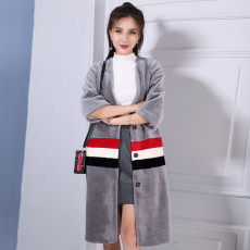 【女式羊剪绒大衣中长款】_女装_女式羊剪绒