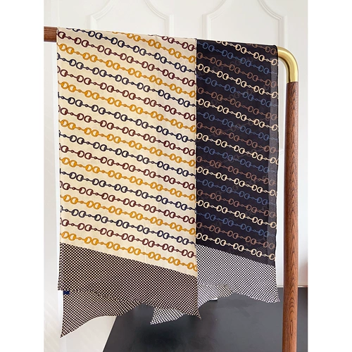 Шелковый шарф, накидка, защита от солнца, 32×146см