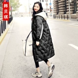 Пуховик, модная длинная куртка, в западном стиле, городской стиль, 2019 года