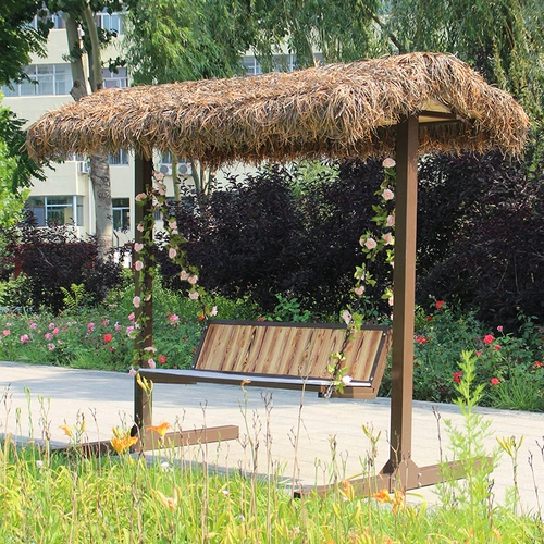 Реалистичные уличные качели, водонепроницаемое кресло, вилла из натурального дерева для отдыха, качалка для двоих