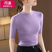 Светлый фиолетовый воротник средний рукав